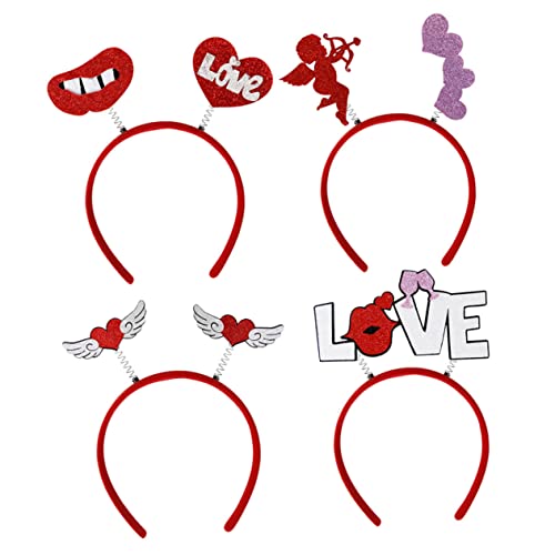 Mikinona 4 Stück Teiliges Valentinstag Haarband Haarreifen mit Glitzer für Kostümpartys Cosplay Feiern und Besondere Anlässe Verstellbar und Bequem für Kopf Mikinona 4 Stück Teiliges Valentinstag Haarband Haarreifen mit Glitzer für Kostümpartys Cosplay Feiern und Besondere Anlässe Verstellbar und Bequem für Kopf von Mikinona