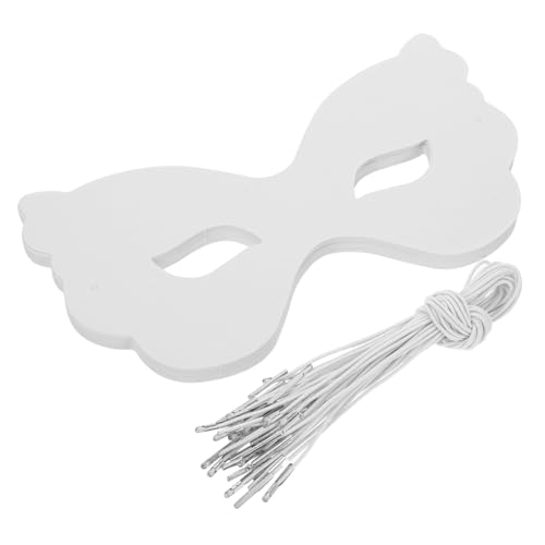 Mikinona 40 Stück Bemalte Kindermaske DIY Partymaske DIY Blankomasken Halbgesichtsmaske Masken Zum Basteln Maskerade Partymaske Blanko Papiermaske Maskerade von Mikinona