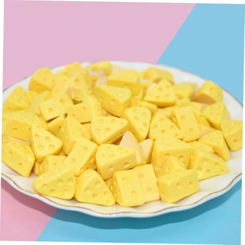 Mikinona 40 Stück Teiliges Mini Käsekuchen aus Kunststoff Realistische Falsche Cheesecake Deko Künstliche Dessert Nachbildung für Partydekoration Miniatur Küchen Lebensmittel Requisiten von Mikinona