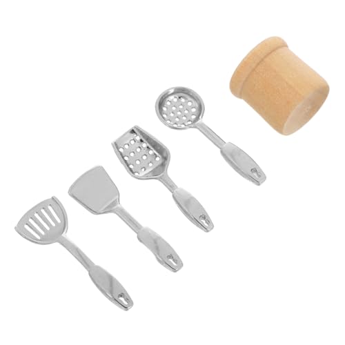 Mikinona 5 Stück Maßstab Realistische Dollhouse Kochwerkzeuge mit Eimer Detailgetreue Mini Küchenaccessoires für Puppenhaus Rollenspiel und Mikro Szenen Mikinona 5 Stück Maßstab Realistische Dollhouse Kochwerkzeuge mit Eimer Detailgetreue Mini Küchenaccessoires für Puppenhaus Rollenspiel und Mikro Szenen von Mikinona