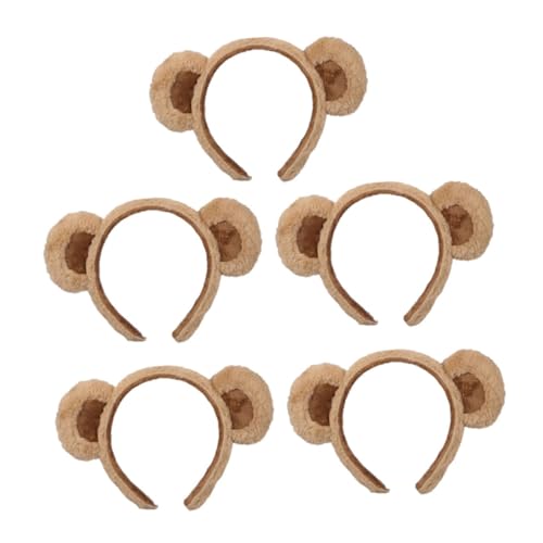 Mikinona 5 Stück Teiliges Bärenohren Haarband Plüsch Weiches Stirnband Niedlich Angenehm für Party Alltag Cosplay Modisches Accessoire Mikinona 5 Stück Teiliges Bärenohren Haarband Plüsch Weiches Stirnband Niedlich Angenehm für Party Alltag Cosplay Modisches Accessoire von Mikinona