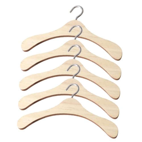 Mikinona 5 Stück Teiliges Kleiderbügel für Puppen mit Metallhaken Praktische Kleiderhalter für Puppenkleider Zubehör für Puppenhäuser Naturfarbene Holzkleiderbügel Mikinona 5 Stück Teiliges Kleiderbügel für Puppen mit Metallhaken Praktische Kleiderhalter für Puppenkleider Zubehör für Puppenhäuser Naturfarbene Holzkleiderbügel von Mikinona