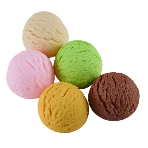 Mikinona 5 Stück Teiliges Künstliche Eiskugeln aus Langlebigem PVC Realistische Dekorative Eiscreme Requisiten für Fotografie Schaufenster und Deko Leicht Bruchfest Vielseitig Einsetzbar Mikinona 5 Stück Teiliges Künstliche Eiskugeln aus Langlebigem PVC Realistische Dekorative Eiscreme Requisiten für Fotografie Schaufenster und Deko Leicht Bruchfest Vielseitig Einsetzbar von Mikinona
