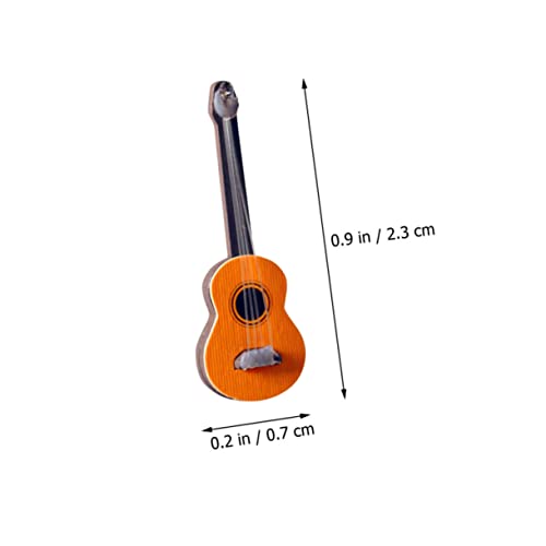 Mikinona 5 Stück Teiliges Miniatur Gitarrenmodell Puppenhaus Musikinstrument Dekoration Kinderspielzeug Mini Haus Zubehör Langlebiges Modisches Gitarren Deko für Kinderzimmer und von Mikinona