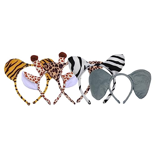 Mikinona 5 Stück Teiliges Plüsch Tiere Haarreifen Kuscheliger Haarreif mit Giraffe Zebra Tiger Leopard für Karneval Kinderfest Kostüm Party und Cosplay Mikinona 5 Stück Teiliges Plüsch Tiere Haarreifen Kuscheliger Haarreif mit Giraffe Zebra Tiger Leopard für Karneval Kinderfest Kostüm Party und Cosplay von Mikinona