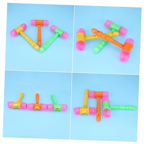 Mikinona 5 Stück Teiliges Quietschhammer Bunter Musikspielzeug Hammer mit Sicherem Griff Pädagogisches Kinderspielzeug für Rhythmusentwicklung und Spielerisches Lernen von Mikinona