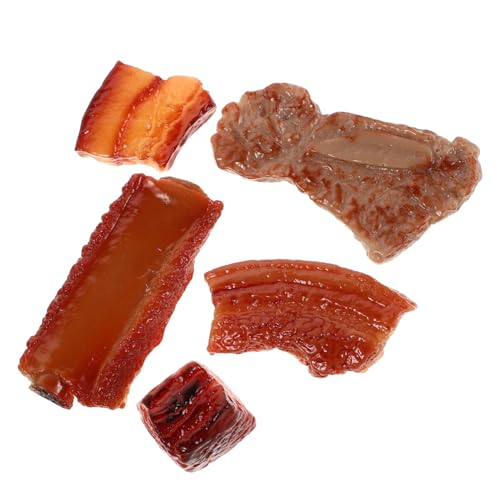 Mikinona 5 Stück Teiliges Realistisches Fleischmodell aus Langlebigem Resin Detailgetreue Simulation von Geschmortem Schweinefleisch und Dekoratives und Fotorequisiten für Küchen und Mikinona 5 Stück Teiliges Realistisches Fleischmodell aus Langlebigem Resin Detailgetreue Simulation von Geschmortem Schweinefleisch und Dekoratives und Fotorequisiten für Küchen und von Mikinona