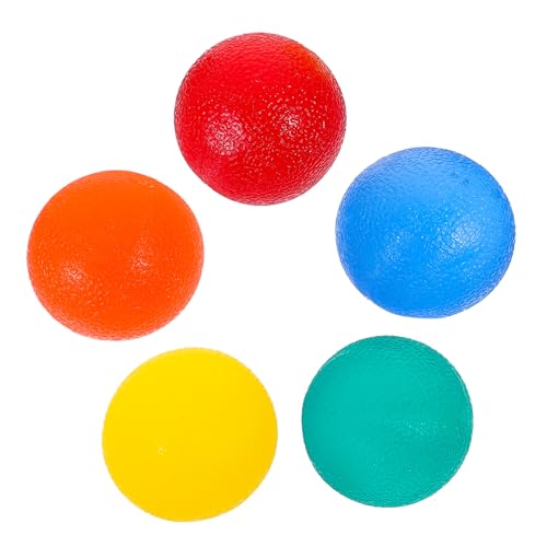 Mikinona 5 Stück Teiliges Stressball aus Langlebigem TPR Elastisch und Handlich als Büro Handmuskel Übung Vielseitig für Stressabbau Geburtstagsgeschenke und Alltagsentspannung Geeignet von Mikinona