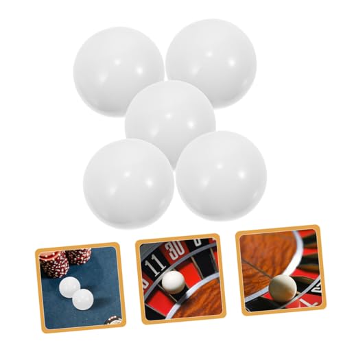 Mikinona 5 Stück Teiliges Weiße Roulette Kugeln Ersatz Russian Wheel Beads für Bar Roulette Spiel Zubehör Kleine Runde Spielperlen für Interaktives Spielvergnügen Mikinona 5 Stück Teiliges Weiße Roulette Kugeln Ersatz Russian Wheel Beads für Bar Roulette Spiel Zubehör Kleine Runde Spielperlen für Interaktives Spielvergnügen von Mikinona
