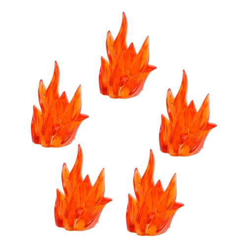 Mikinona 5 Stück Teiliges mit EIS Flammeneffekt Pädagogische Minifiguren bausteine zur Feinmotorischer Fähigkeiten Kreative Bauklötze für Fantasievolles und Halloween Dekoration von Mikinona