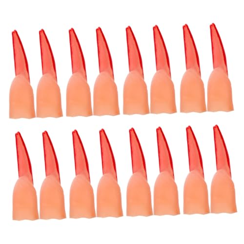 Mikinona 50 Stück Halloween Fake Finger mit Horror Nägeln Realistische Kunststoff-fingerspitzen Wiederverwendbar und Bequem Vielseitig für Kostüme Partys Streiche und Cosplay Zubehör von Mikinona