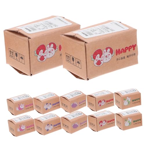 Mikinona 50 Stück Maßstab Miniatur Pappkarton Geschenkverpackung für Puppenhaus Kleine Geschäftszubehör Mailing Verpackung von Mikinona