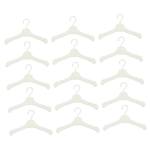 Mikinona 50 Stück Teiliges Puppenkleiderbügel aus Kunststoff Mini Kleidungsständer für Puppenoutfits Tragbar und Platzsparend zur Organisation und Aufbewahrung von Puppenkleidung von Mikinona