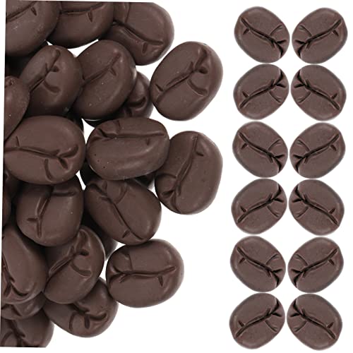 Mikinona 50 Stück Teiliges Simulierte Kaffeebohnen aus Sicherem Material Realistisch Gestaltete Deko für Bäckerei Fotorequisiten Party und Langlebige Kaffeebohnen Modelle für Restaurant und von Mikinona