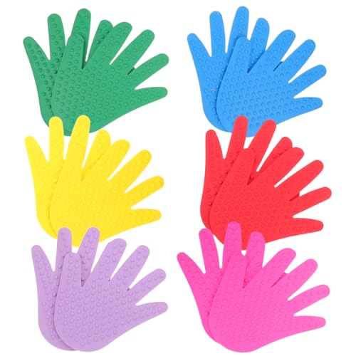 Mikinona 6 Paare Hand-fuß-markierungen für Taktile Sensorik Bodenmatte rutschfeste Spot Marker für Outdoor-aktivitäten Motorische Lernspielzeug für Kindergarten und Sport Mikinona 6 Paare Hand-fuß-markierungen für Taktile Sensorik Bodenmatte rutschfeste Spot Marker für Outdoor-aktivitäten Motorische Lernspielzeug für Kindergarten und Sport von Mikinona