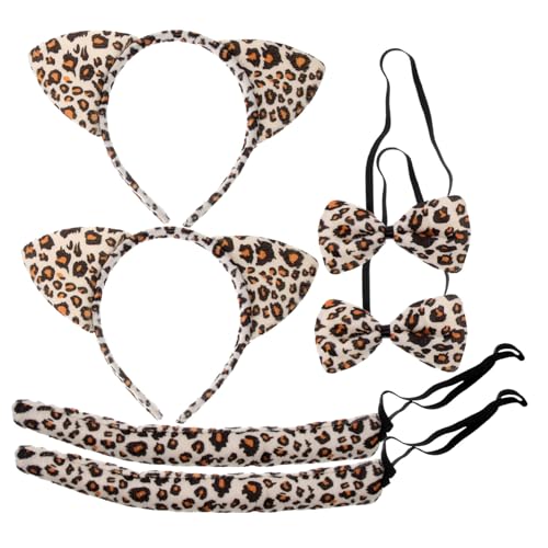 Mikinona 6 Stück Cartoon-Stirnband-Kopfschmuck Gepardenohren Kostüm Katzenohren für Erwachsene und Ohren Halloween-Kostümzubehör Mädchen Stoff Leopard Mikinona 6 Stück Cartoon-Stirnband-Kopfschmuck Gepardenohren Kostüm Katzenohren für Erwachsene und Ohren Halloween-Kostümzubehör Mädchen Stoff Leopard von Mikinona