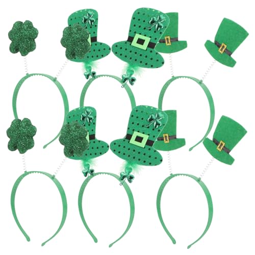 Mikinona 6 Stück Kleeblatt Stirnbänder für Patrick's Day Farbige Haarreifen aus Strapazierfähigem Material Leicht und Bequem für Partys und Festliche Anlässe von Mikinona