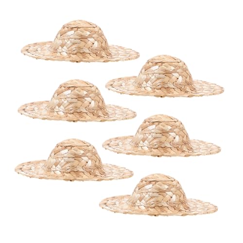 Mikinona 6 Stück Miniatur Strohhüte für Basteln Leichte Handgewebte Mini Hüte für Puppen und DIY Dekoration Passend Vielseitig für Puppenhaus Foto Requisiten Kleine Tieraccessoires Mikinona 6 Stück Miniatur Strohhüte für Basteln Leichte Handgewebte Mini Hüte für Puppen und DIY Dekoration Passend Vielseitig für Puppenhaus Foto Requisiten Kleine Tieraccessoires von Mikinona