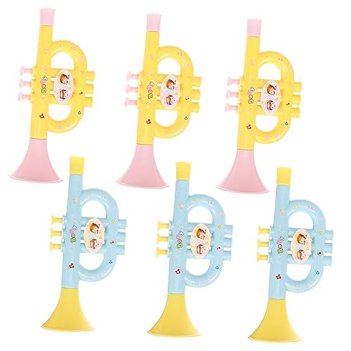 Mikinona 6 Stück Teiliges Abs Trompeten Modellset für Realistisches Musikinstrument Kleines Leichtes Trompeten Musikinteresse und Spielerischem Lernen als für Jungen und Mädchen von Mikinona