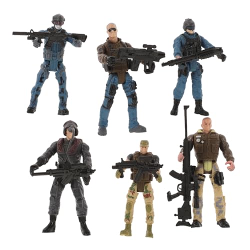 Mikinona 6 Stück Teiliges Army Soldiers Toy mit Flexiblen Beweglichen Gelenken Realistische Special Forces Soldaten Actionfiguren für Jungen und Sammler Detailgetreue Polizeimodelle Mikinona 6 Stück Teiliges Army Soldiers Toy mit Flexiblen Beweglichen Gelenken Realistische Special Forces Soldaten Actionfiguren für Jungen und Sammler Detailgetreue Polizeimodelle von Mikinona