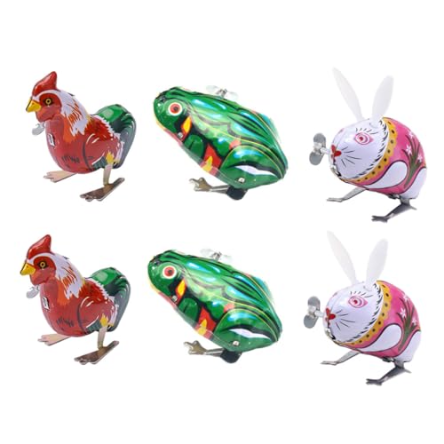 Mikinona 6 Stück Teiliges Aufziehspielzeug aus Robustem Eisen mit Kreativen Tiermotiven für Langlebig Farbenfroh Sicher Dekoration im Kinderzimmer Mikinona 6 Stück Teiliges Aufziehspielzeug aus Robustem Eisen mit Kreativen Tiermotiven für Langlebig Farbenfroh Sicher Dekoration im Kinderzimmer von Mikinona