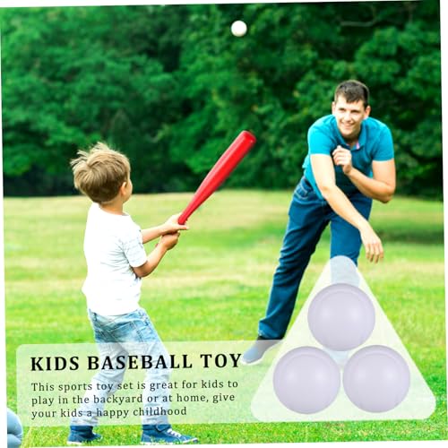 Mikinona 6 Stück Teiliges Baseball Set aus Kindersicherem Material Robustes Outdoor Baseball mit Farbigen Schlägern und Bällen für Kleinkinder zum Üben von Schlagfertigkeiten im Garten von Mikinona