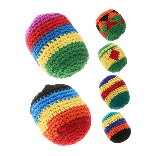 Mikinona 6 Stück Teiliges Bunte Gehäkelte Sandsäckchen Handgefertigt Langlebig Weiche Wurfbälle für Spiel und Kickball Spaße Mikinona 6 Stück Teiliges Bunte Gehäkelte Sandsäckchen Handgefertigt Langlebig Weiche Wurfbälle für Spiel und Kickball Spaße von Mikinona