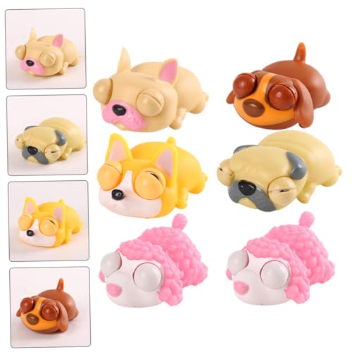 Mikinona 6 Stück Teiliges Drückspielzeug Lustiges Stressabbau Sensory Toy für Elastisch und Drückbar Mitgebsel für Party und Geschenk Vielseitig für Spiel und Entspannung von Mikinona