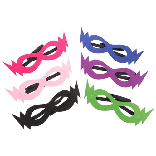 Mikinona 6 Stück Teiliges Filz Augenmasken Bunte Karneval Masken für Halloween Kostüm Geburtstag Party Cosplay Verkleidung mit Farben für Mädchen Jungen Mikinona 6 Stück Teiliges Filz Augenmasken Bunte Karneval Masken für Halloween Kostüm Geburtstag Party Cosplay Verkleidung mit Farben für Mädchen Jungen von Mikinona