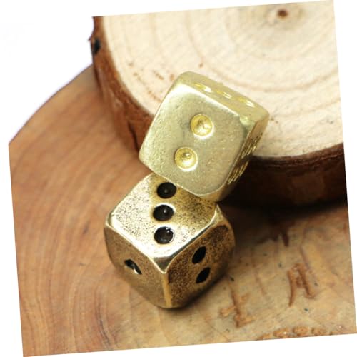 Mikinona 6 Stück Teiliges Kupfer Würfelset Vintage Design Langlebiges Metallspielzeug für Party Rollenspiel Halloween Dekoration für Brettspiele und Geschenk von Mikinona
