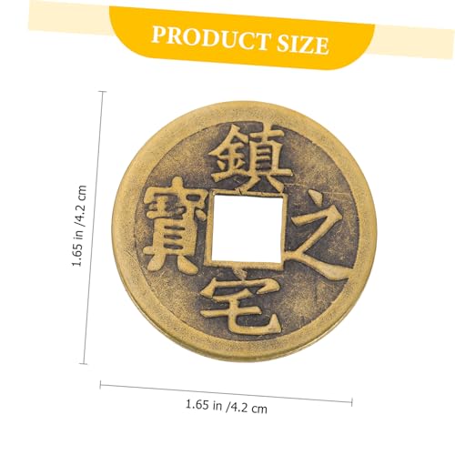 Mikinona 6 Stück Teiliges Messing Chinesischer Feng Shui Münzen Glatte Oberfläche Rundliche Kanten Robustes Material als Bastel Dekorationszubehör für Chinesische Knoten und Glücksbringer von Mikinona