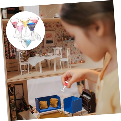 Mikinona 6 Stück Teiliges Mini Cocktailgläser Farbige Miniatur Weingläser aus Realistische Puppenhaus Dekoration für Vielseitig als Foto Requisite und Sammelobjekt Geeignet Mikinona 6 Stück Teiliges Mini Cocktailgläser Farbige Miniatur Weingläser aus Realistische Puppenhaus Dekoration für Vielseitig als Foto Requisite und Sammelobjekt Geeignet von Mikinona