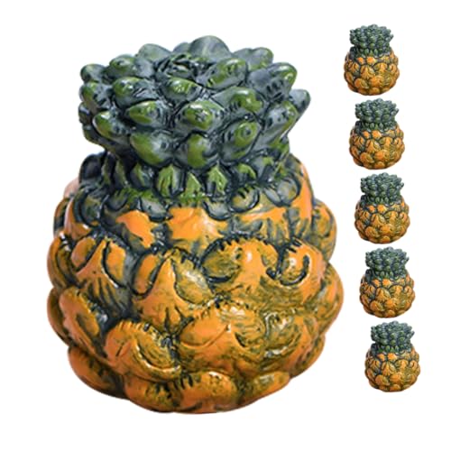 Mikinona 6 Stück Teiliges Miniatur Ananas Modell aus Widerstandsfähigem Resin Realistisch Gestaltete Dekoration und Pädagogische Requisiten für Schaufenster Fotoaufnahmen und Mikinona 6 Stück Teiliges Miniatur Ananas Modell aus Widerstandsfähigem Resin Realistisch Gestaltete Dekoration und Pädagogische Requisiten für Schaufenster Fotoaufnahmen und von Mikinona