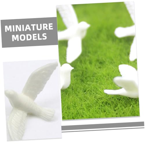Mikinona 6 Stück Teiliges Miniatur Weiß Tauben Modell aus Harz Detaillierte Kleine Vogel Figuren für Puppenhaus Dekoration Sammlerobjekt und Vielseitige Wohnraumgestaltung von Mikinona