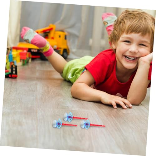 Mikinona 6 Stück Teiliges Saugnapfpfeile für Kunststoff Ersatzpfeile mit Haftstarken Saugnäpfen Outdoor Spielpfeile für Präzises Schießen Geeignet für Spider Toy Wandspiel von Mikinona