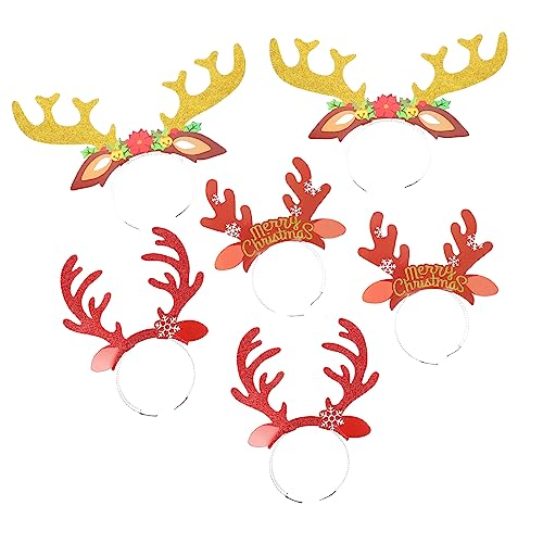 Mikinona 6 Stück Weihnachts Rentier Haarreifen Teiliges Papier Stirnband Langlebige Xmas Haarschmuck Deko für Weihnachtsfeier Bequem und Robust Mikinona 6 Stück Weihnachts Rentier Haarreifen Teiliges Papier Stirnband Langlebige Xmas Haarschmuck Deko für Weihnachtsfeier Bequem und Robust von Mikinona