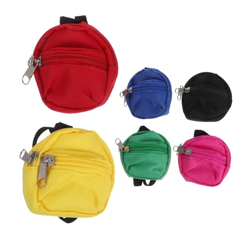 Mikinona 6 Teiliger Puppenrucksack Kawaii Rucksack Schultaschen Für Puppen Miniatur Zubehör Wickeltasche Rucksack Puppenhaustasche Mini Kleinkind Puppen von Mikinona