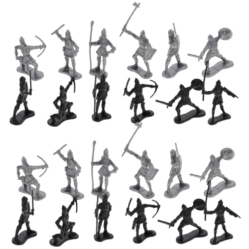 Mikinona 60 Stück Teiliges Mittelalter Soldaten Spielset aus Robustem Kunststoff Detailgetreue Ritter und Antike Krieger Figuren Pädagogisches Actionfiguren für Jungen und Mädchen Mikinona 60 Stück Teiliges Mittelalter Soldaten Spielset aus Robustem Kunststoff Detailgetreue Ritter und Antike Krieger Figuren Pädagogisches Actionfiguren für Jungen und Mädchen von Mikinona