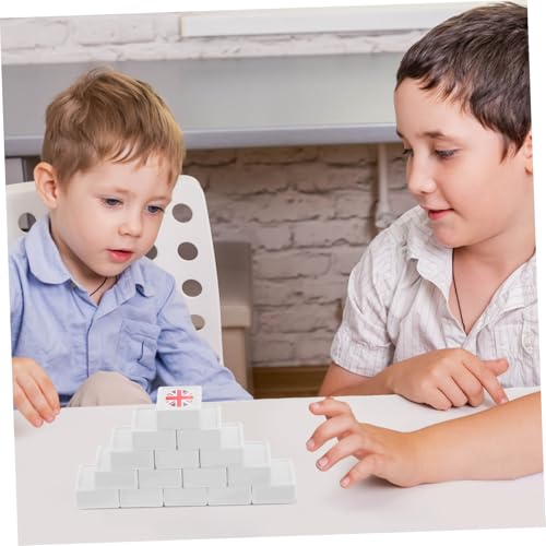 Mikinona 65 Stück Teiliges Mahjong Spielset mit Wasserfesten Nationalflaggen Stickern Robusten Kunststofffliesen Vereinfachten Regeln für Familie und Party für Frühlings Picknick und von Mikinona