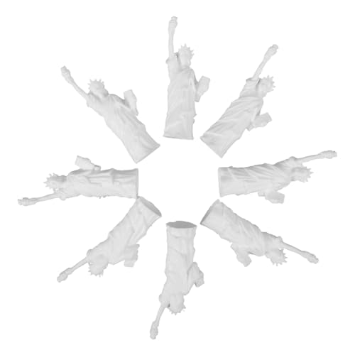 Mikinona 8 Stück Miniatur Freiheitsstatue Modellset Detailgetreue Miniaturfigur Dekoration für Puppenhaus Bücherregal Büro und Wohnbereich für Sammler und DIY Szenen von Mikinona