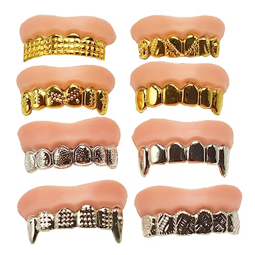 Mikinona 8 Stück Teiliges Halloween Gefälschte Zähne aus PVC Langlebig Lustige Vampir Falschezähne zum Aufstecken für Halloween Kostüme Partys Cosplay und Gruselige Verkleidungen Mikinona 8 Stück Teiliges Halloween Gefälschte Zähne aus PVC Langlebig Lustige Vampir Falschezähne zum Aufstecken für Halloween Kostüme Partys Cosplay und Gruselige Verkleidungen von Mikinona