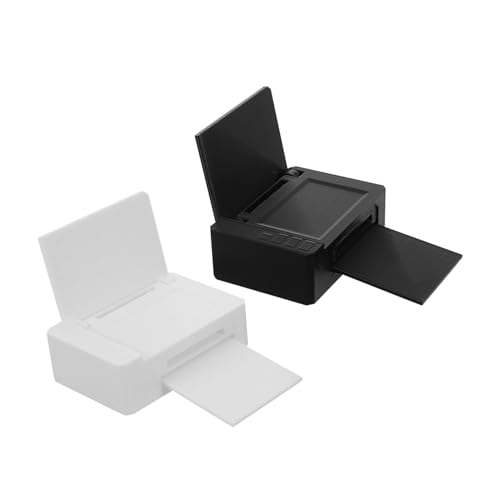 Mikinona 8 Stück Teiliges Miniatur Druckermodell aus Robustem Kunststoff Realistische Bürodekoration für Puppenhäuser Vielseitig Kompatibel mit Verschiedenen Themen Detailgetreues Design von Mikinona
