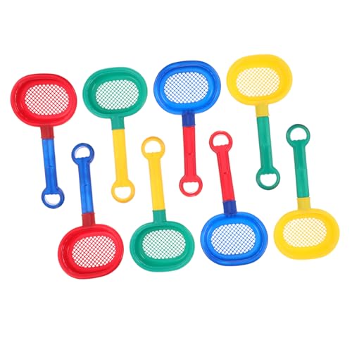 Mikinona 8 Stück Teiliges Strandspielzeug für Bunte Sandsiebe und Schaufeln aus Robustem Kunststoff Geeignet für Strand Sandkasten und Garten Kreatives Outdoor für Jungen und Mädchen von Mikinona