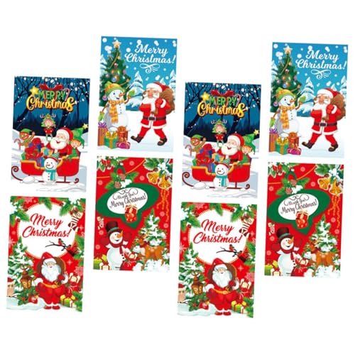 Mikinona 8 Stück Teiliges Weihnachtswein Aufkleber Flaschenetiketten aus Papier für Partydekorationen Multifunktionale Kreative und Sichere Weinflaschen Dekoration für Zuhause Bars und Mikinona 8 Stück Teiliges Weihnachtswein Aufkleber Flaschenetiketten aus Papier für Partydekorationen Multifunktionale Kreative und Sichere Weinflaschen Dekoration für Zuhause Bars und von Mikinona