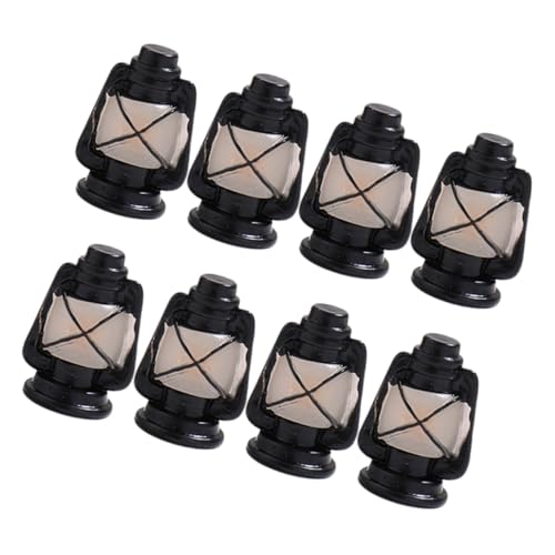 Mikinona 8 Stücke Dekoration Lampe Micro Kleine Dekorative Laterne Puppenhaus Szene Hängende Ornament Tisch Ornamente Modell Mini Landschaft Miniatur Zentrum Vintage Für von Mikinona