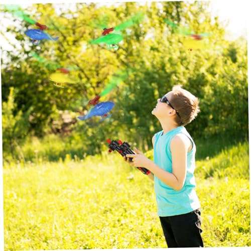 Mikinona 9 Stück Teiliges Handbetriebene Zugleine Flugspielzeug Hubschrauber aus Robustem Kunststoff Bunte Outdoor Flugspielzeuge für Party Mitgebsel von Mikinona