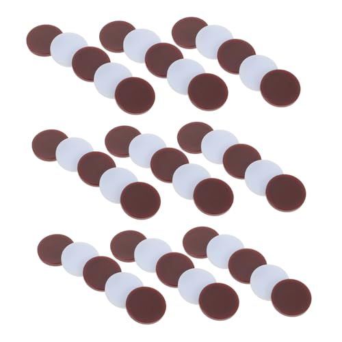 Mikinona 96 Stück Teiliges Zweifarbiges Spielsteine Runde Checker Spielsteine für Schach Dame Standardisierte Langlebiges Material Tischspiel Zubehör für Familie Camping von Mikinona