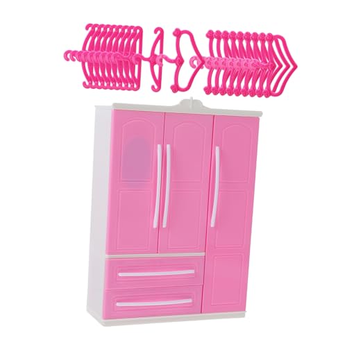 Mikinona Abs Puppenschrank mit Mini kleiderhaken und Herz kleiderbügeln Dreiseitige Puppenhaus Garderobe aus Dekoratives Möbel für Miniatur Schlafzimmer und Puppenkleidung Mikinona Abs Puppenschrank mit Mini kleiderhaken und Herz kleiderbügeln Dreiseitige Puppenhaus Garderobe aus Dekoratives Möbel für Miniatur Schlafzimmer und Puppenkleidung von Mikinona
