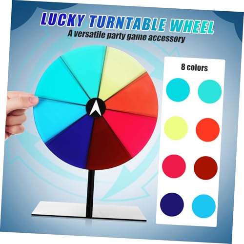 Mikinona Acryl Spinning Prize Wheel Transparent Schwarz mit Stift Tischroulette für Karneval Party Spiele Events Vielseitig Robust von Mikinona