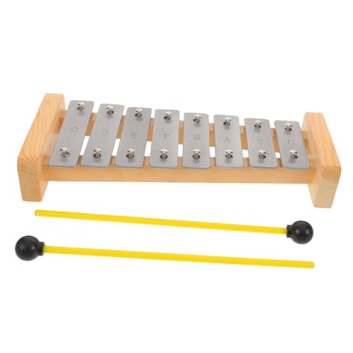 Mikinona Aluminium Xylophon für Junge Mädchen Percussion Instrument mit Schlägeln Robustes Design Klarer Klang Tragbares Glockenspiel Musikinstrument für Frühe Musikalische Früherziehung von Mikinona